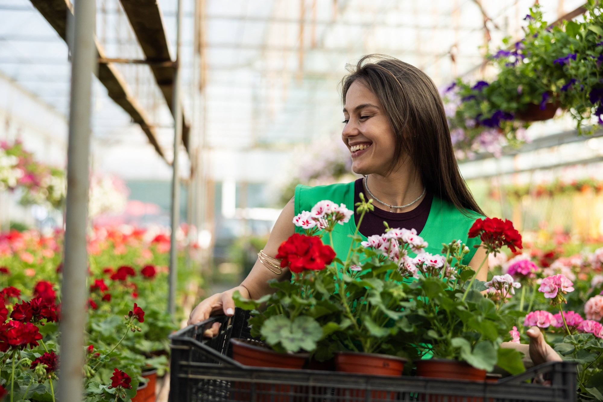 Woman In Flower Shop